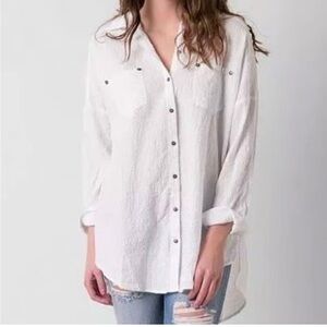 Free People "Summer Daydream Buttondown" top